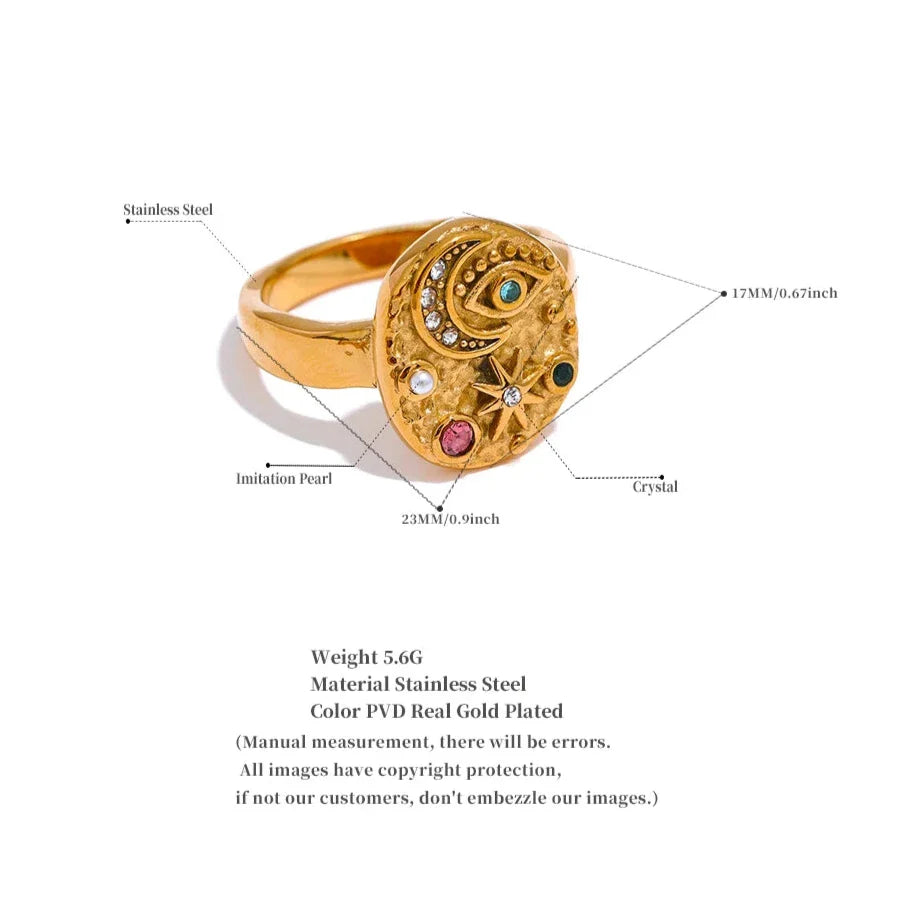 Celestial Cubic Zirconia Charm Ring