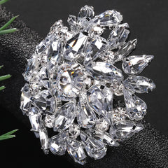 Haylo Round Crystal Clip Earrings