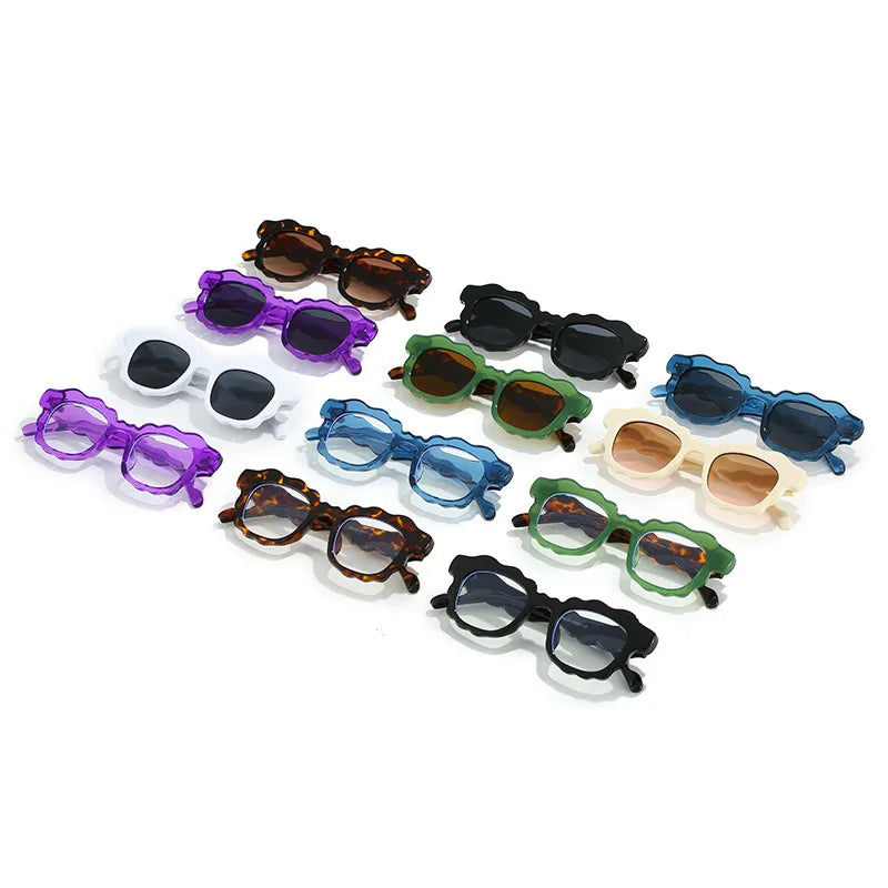 Mia Waffle Wave Frame Sunglasses