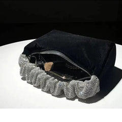 Maeve Sequin Velvet Pouch Bag