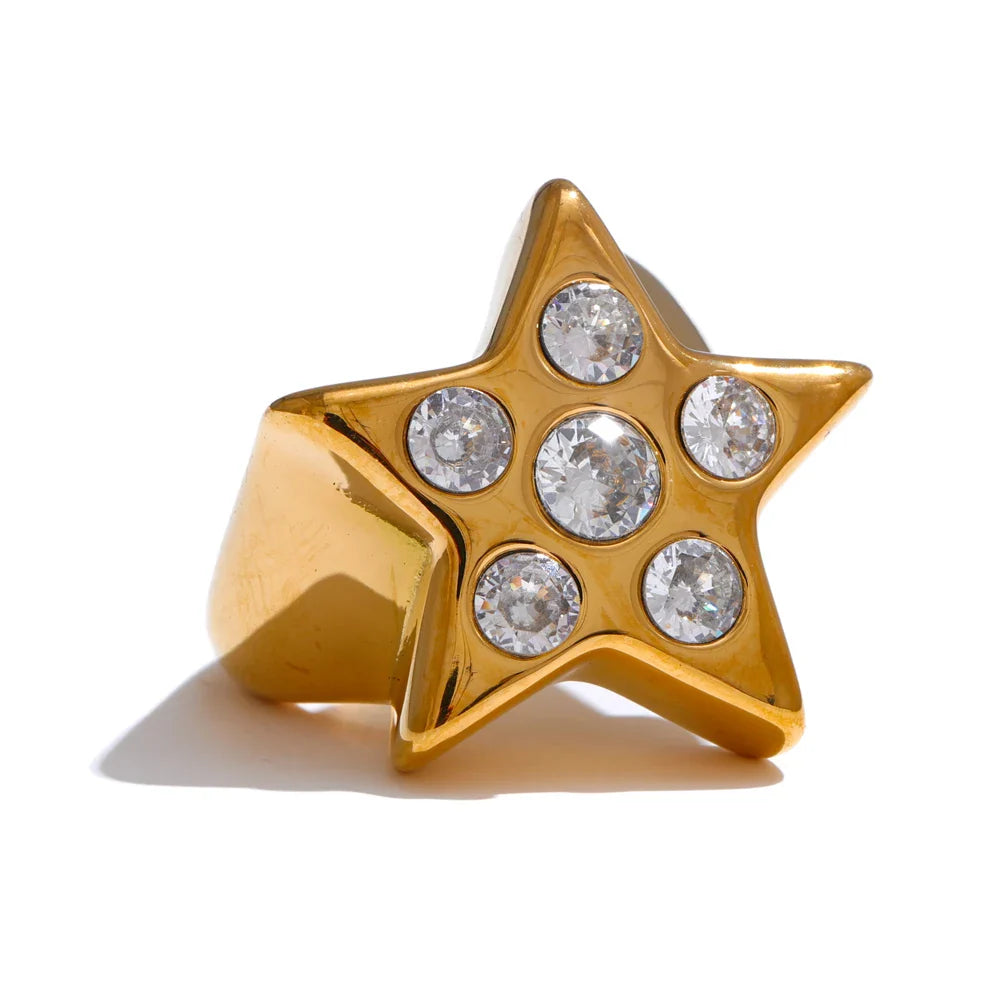 Star Cubic Zirconia Cocktail Ring