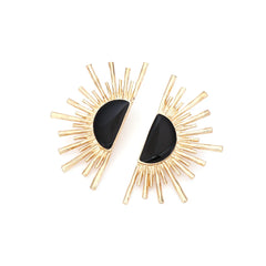 Kara Half Star Burst Geometric Earrings