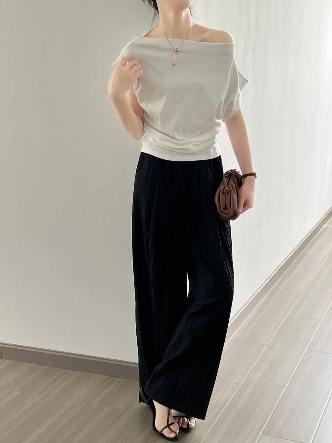 Maxim Off the Shoulder Boat Neck Top