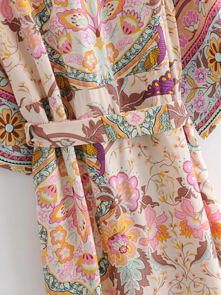 Sibanie Bohemian Floral Kimono Robes