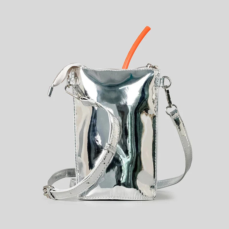 Fun Cherry Martini Straw Purse Bag