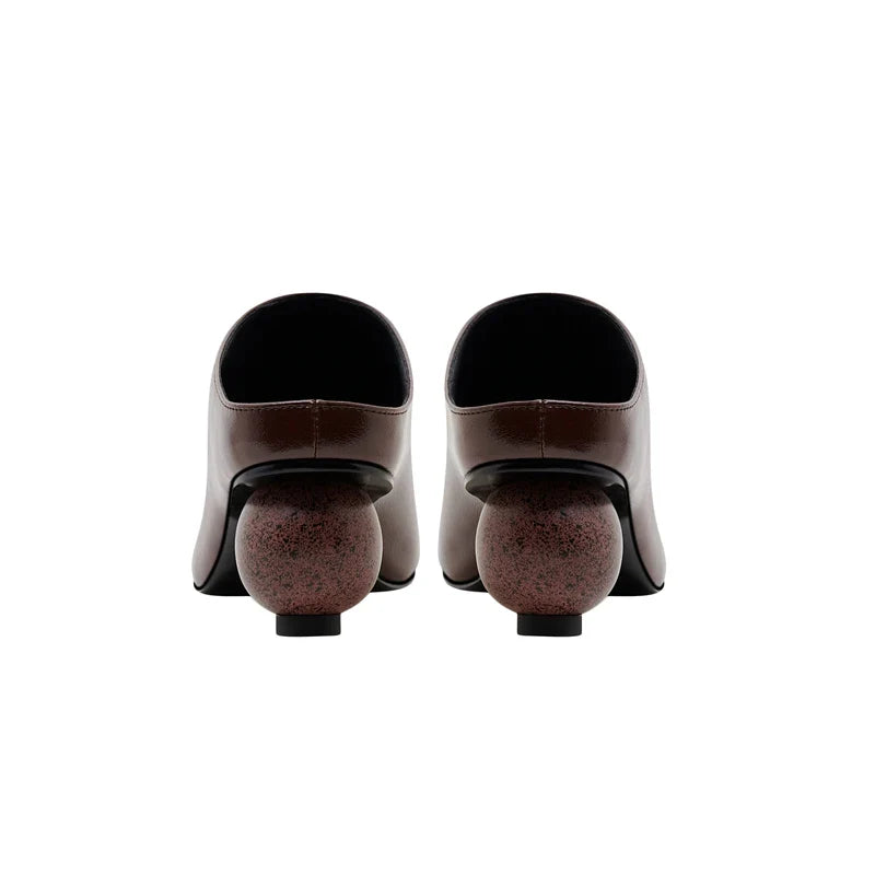 Mamiya Pointed Toe Ball Kitten Heel Pumps