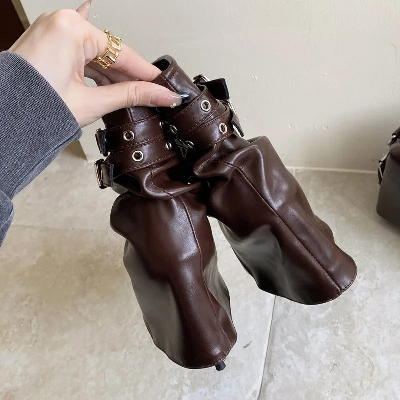 Tamara Pointed Toe Moto Ankle Boots