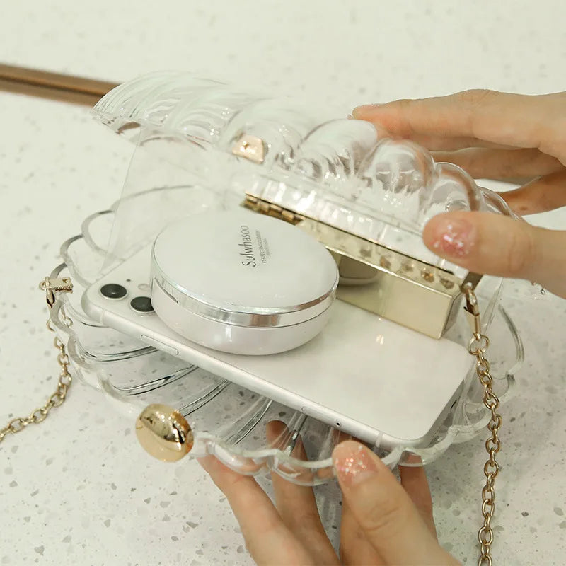 Emelda Clear Acrylic Shell Bag