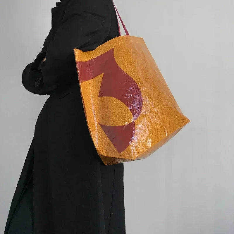 Kari Chic Reusable Glossy Shopper Tote