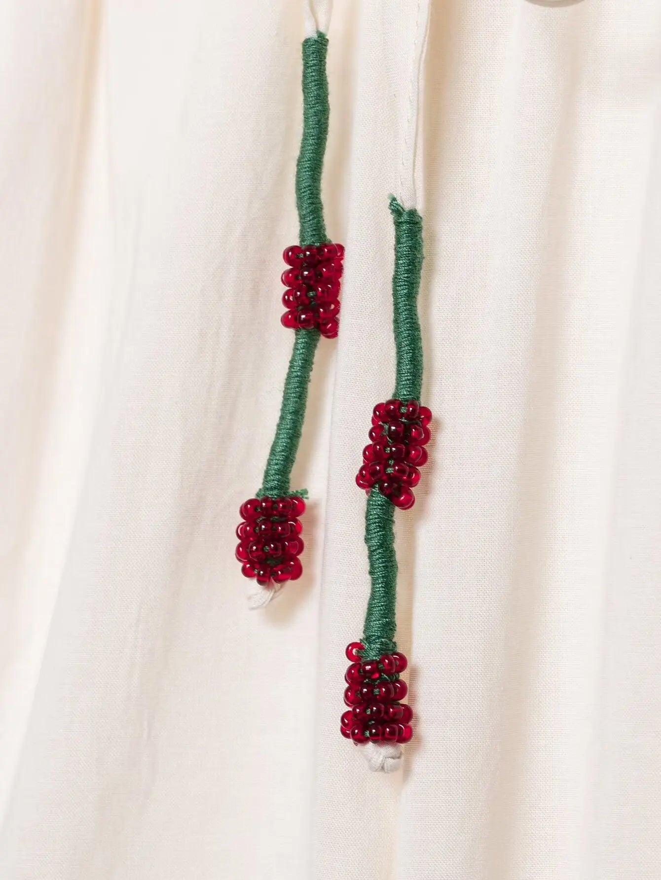 Lilian Vintage Embroidery Drawstring Pants