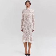 Mikaela Victorian Lace Midi Dress