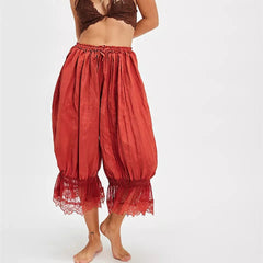 Sefina Vintage Lace Boomer Ruffle Pants