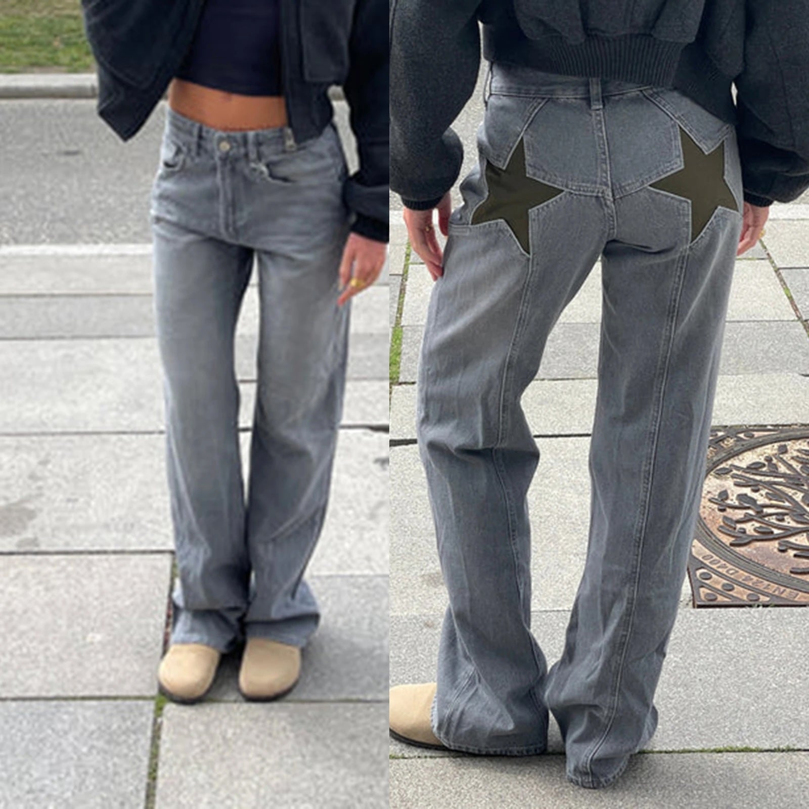 Karim Star Patchwork Boyfriend Jeans