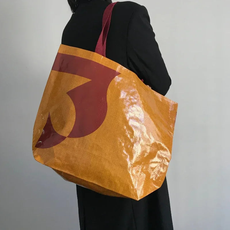 Kari Chic Reusable Glossy Shopper Tote
