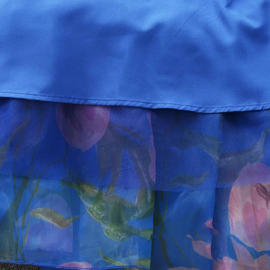 Veronica Spring Floral Prints Tiered Skirts