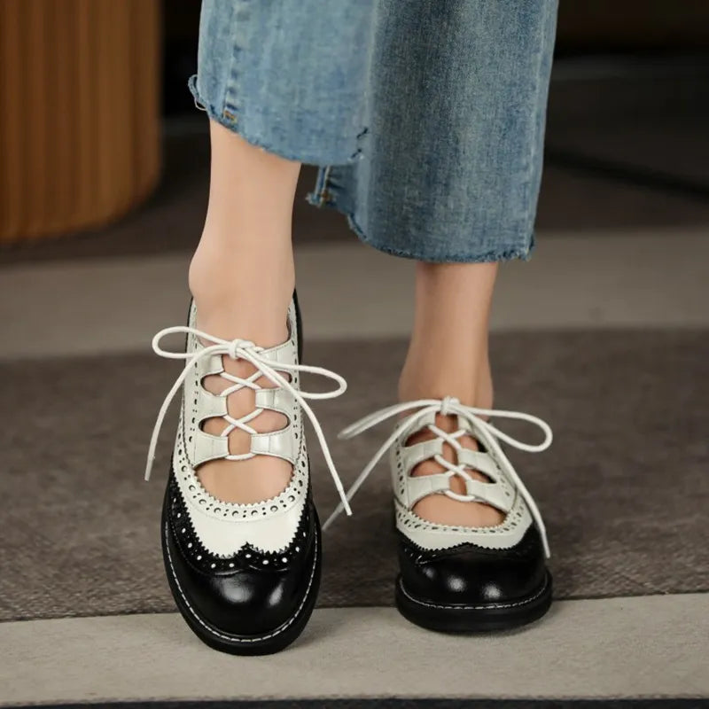 Soriano Two Tone Oxford Brogue Loafers