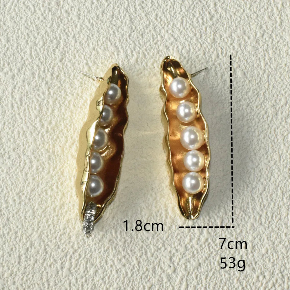 Catalina Pearl Peas Pod Drop Earrings