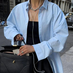 Herin Basic Oversized Dress Shirts