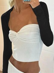 Josh Twisted Knot Knit Mermaid Tube Tops