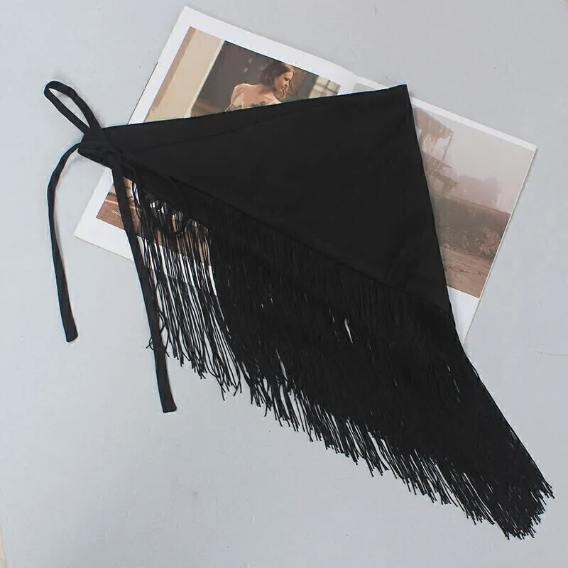 Silk Embroidery Tassel Cummerbund Belt