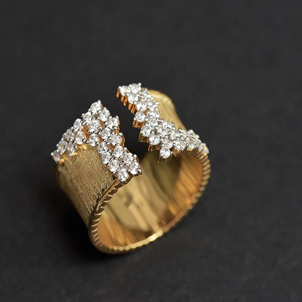 Luxe CZ Rhinestone Wrap Ring