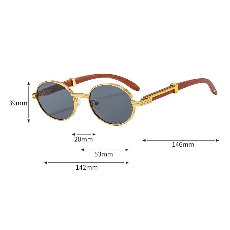Tera Retro Oval Aviator Sunglasses