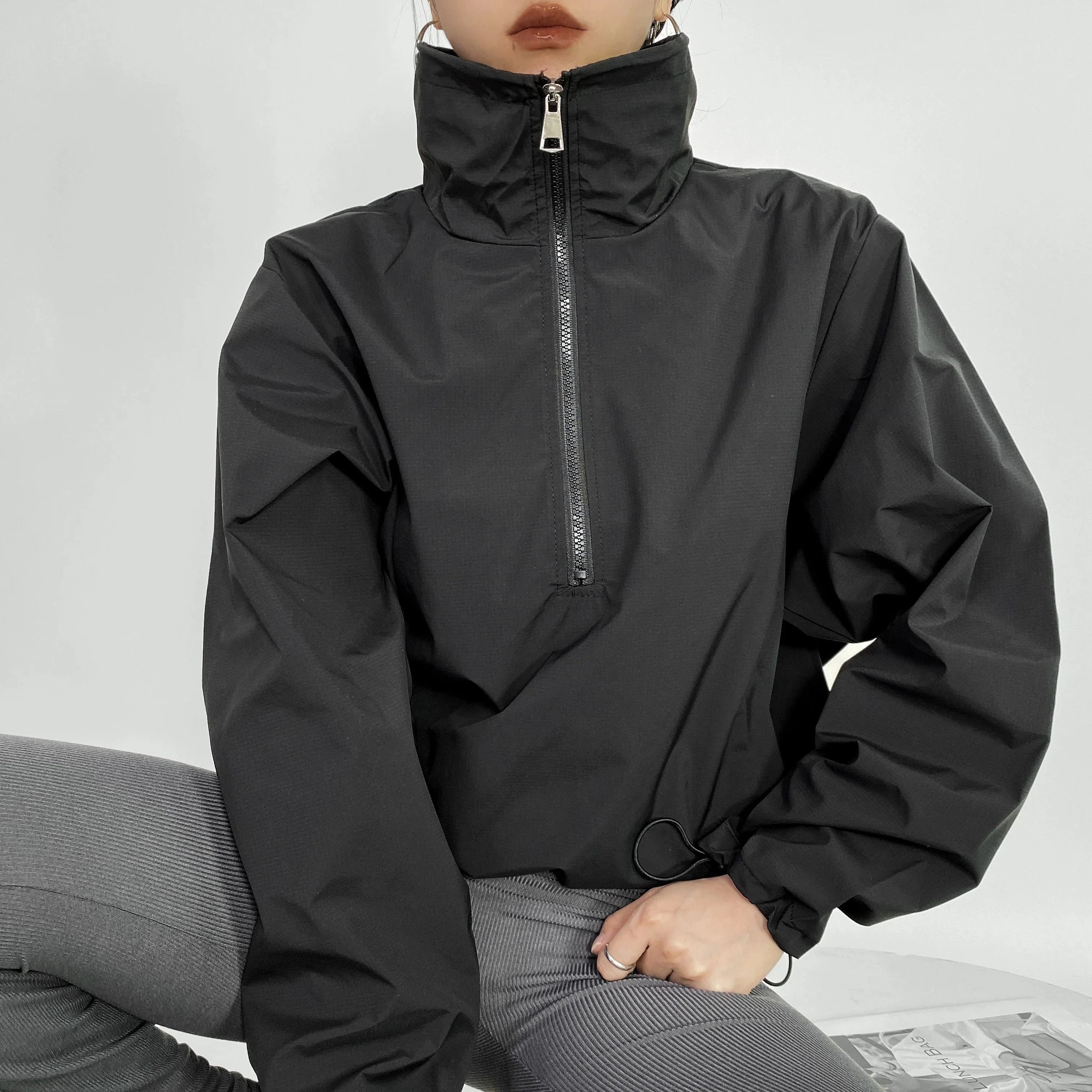 Gesine Funnel Neck Cropped Sport Jacket