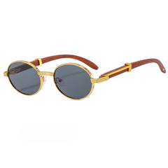 Tera Retro Oval Aviator Sunglasses