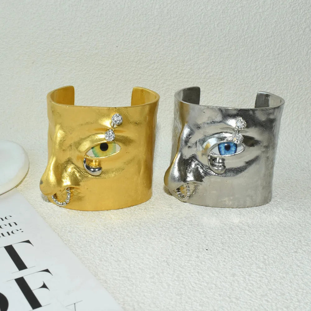 Muro Face Figure Cuff Bracelet
