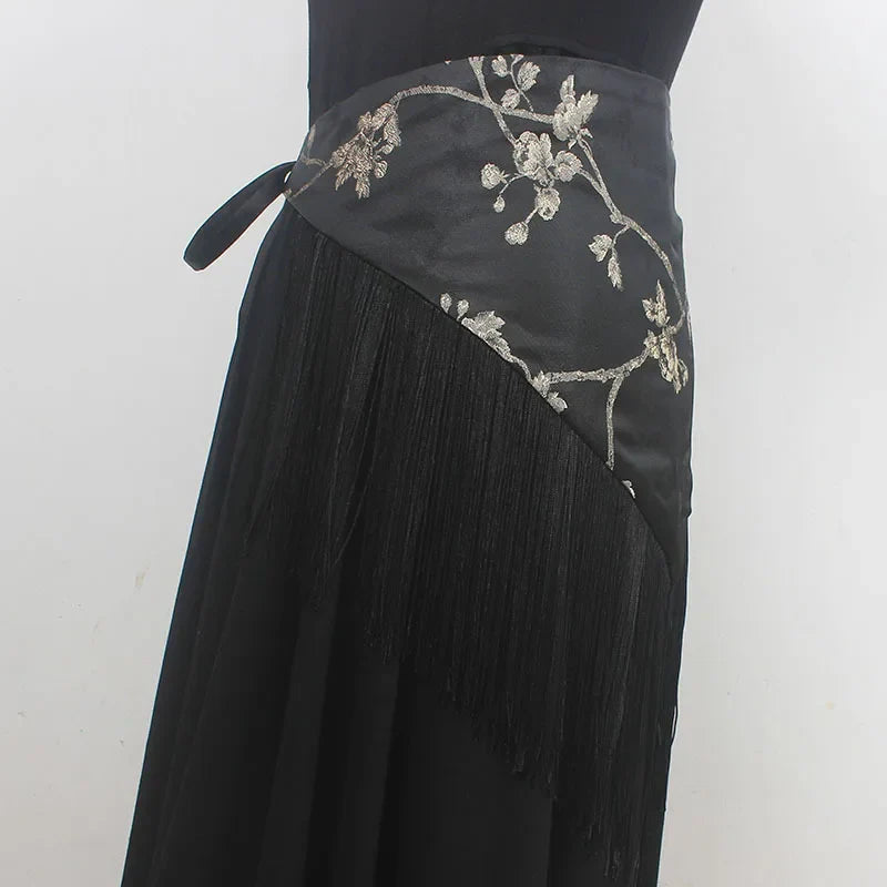 Silk Embroidery Tassel Cummerbund Belt