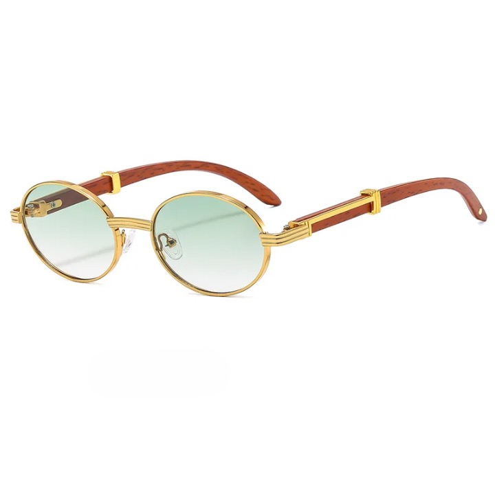 Tera Retro Oval Aviator Sunglasses