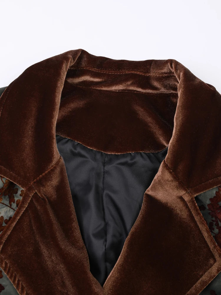 Josie Kimono Floral Velvet Blazer