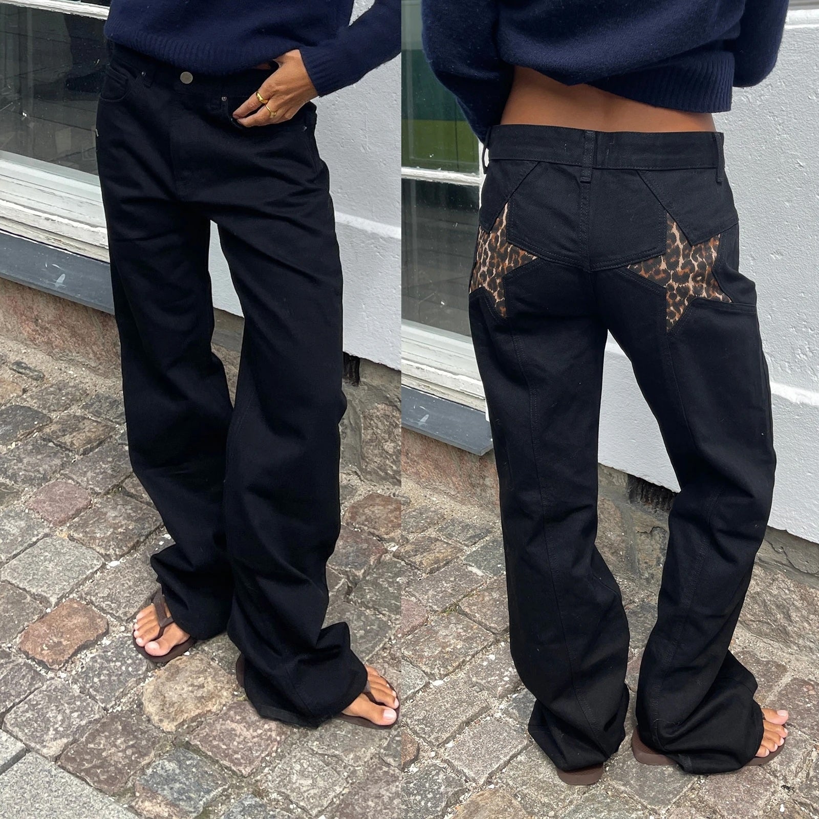Karim Star Patchwork Boyfriend Jeans