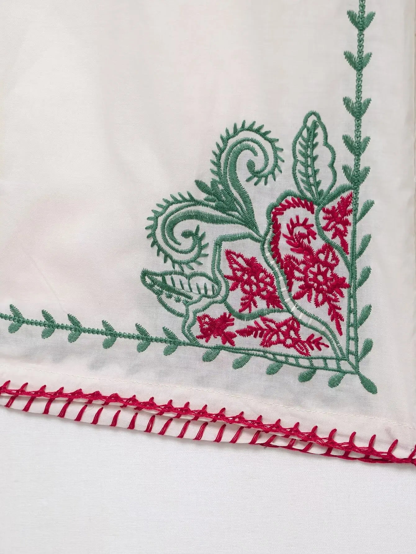 Lilian Vintage Embroidery Drawstring Pants