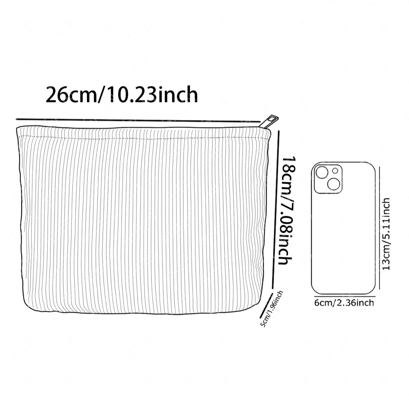 Cowhide Red LIps Print Cosmetic Pouch