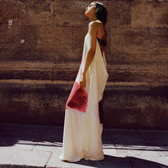 Mossa Strapless Floral Belt Tube Maxi Dress