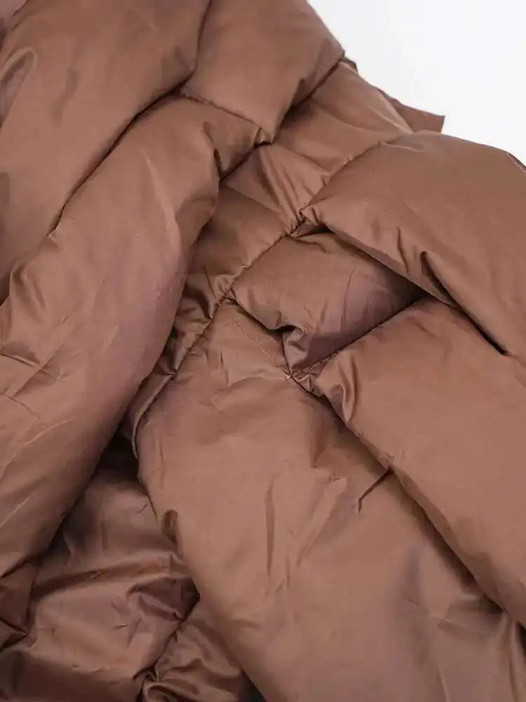 Sarai Cotton Padding Lattice Puffer Jacket