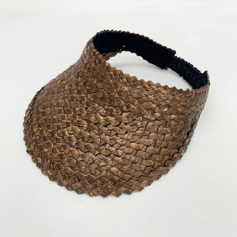 Tess Straw Sun Visor Hat