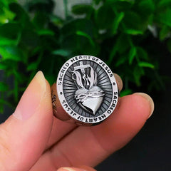 Sacred Heart of Jesus Cross Ring