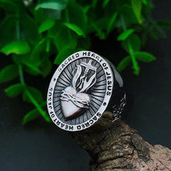 Sacred Heart of Jesus Cross Ring
