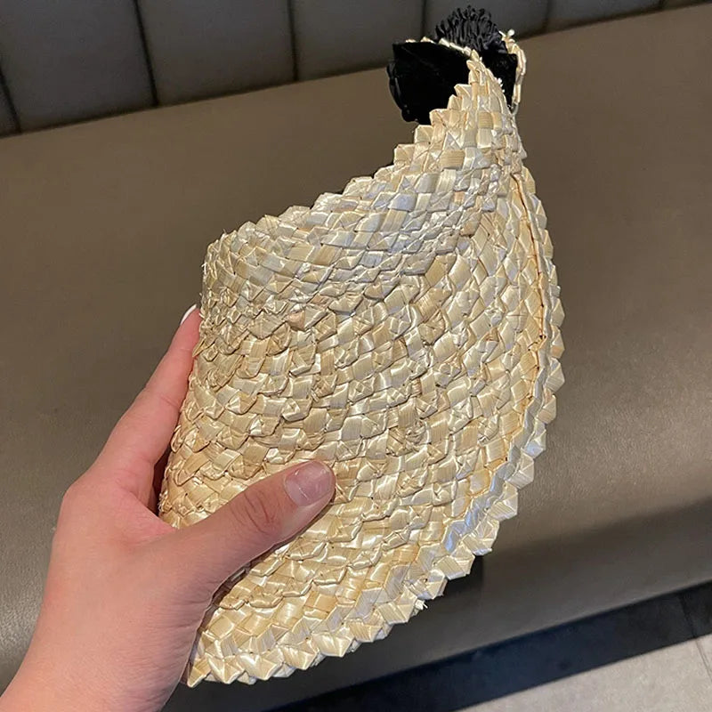 Tess Straw Sun Visor Hat