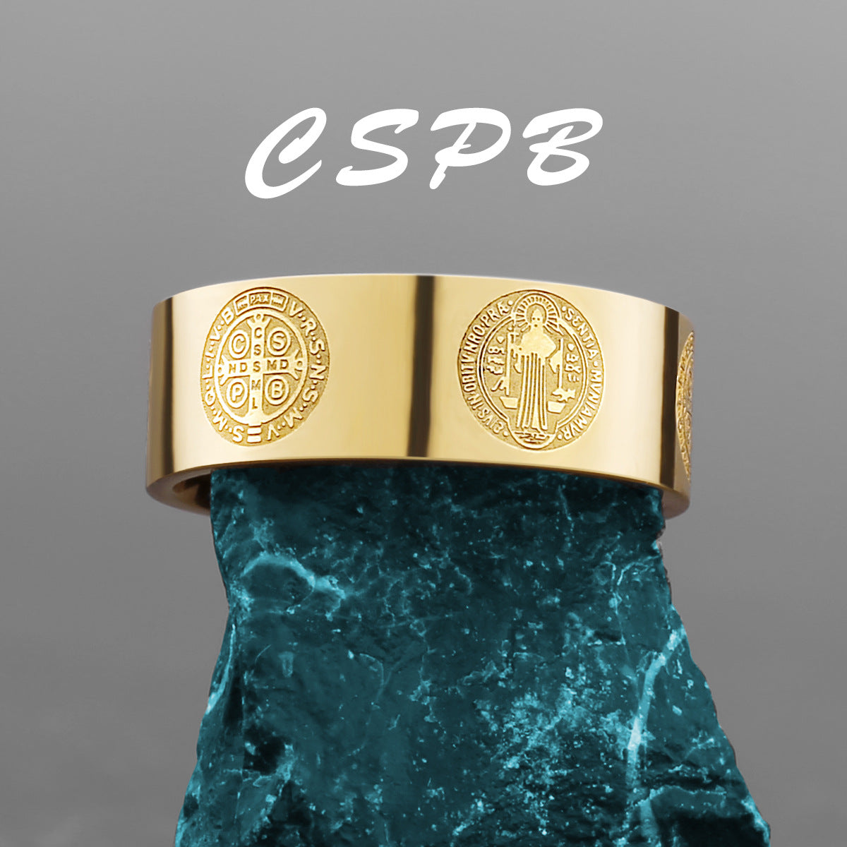 Saint Benedict Exorcism Cross Ring