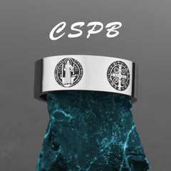 Saint Benedict Exorcism Cross Ring