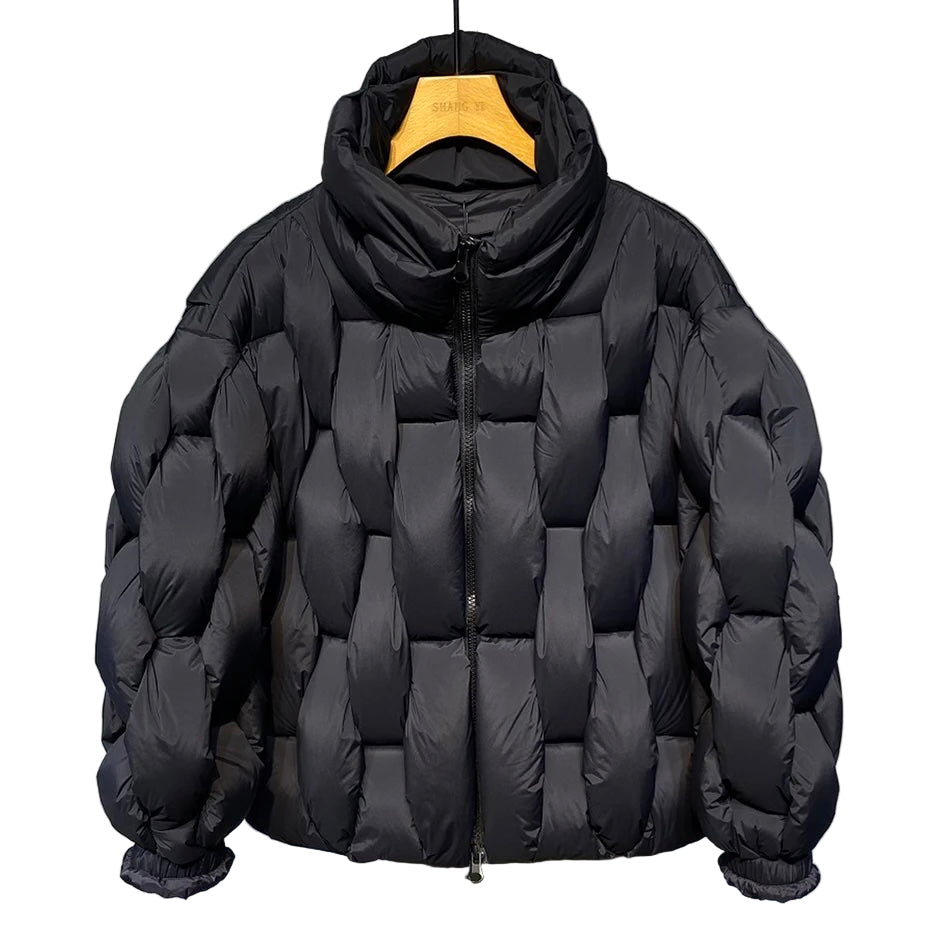 Sarai Cotton Padding Lattice Puffer Jacket