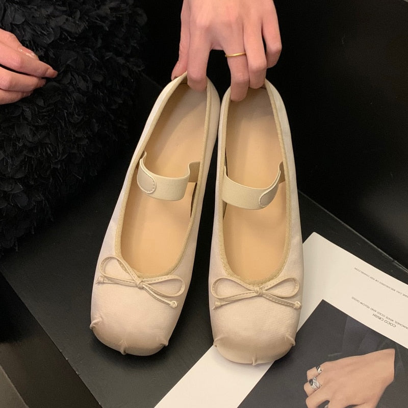Sasha Satin Silk Ballet Flats - Pink/37 - SALE