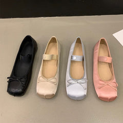 Sasha Satin Silk Ballet Flats - Pink/37 - SALE