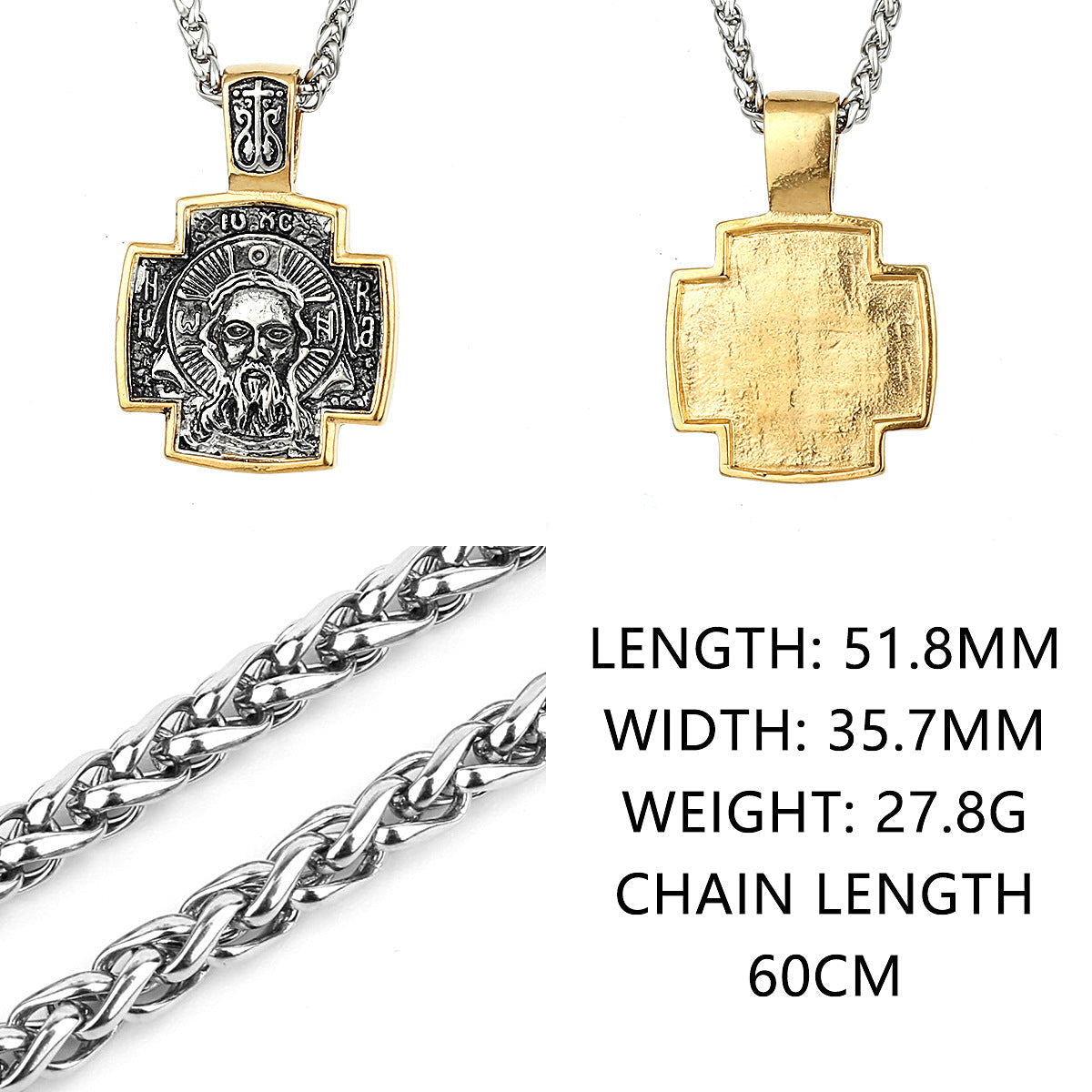 Savior Face Design Faith Necklace