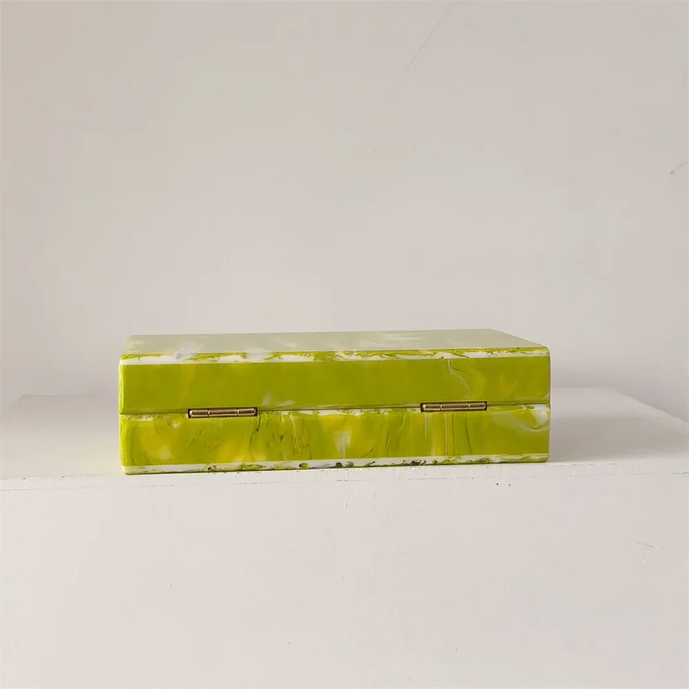 Etain Pastel Marble Acrylic Box Clutches