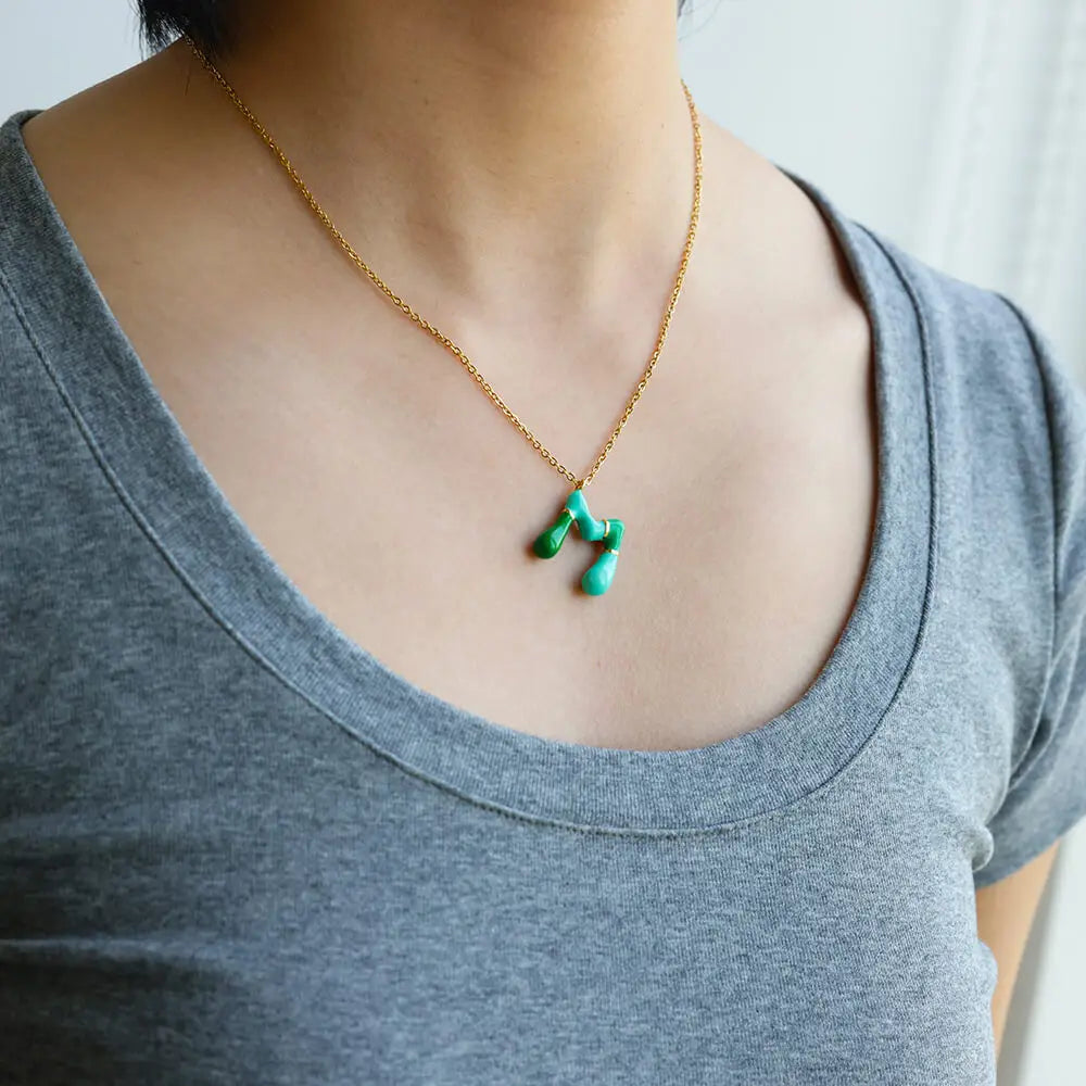 Colorful Resin Initial Letter Necklaces
