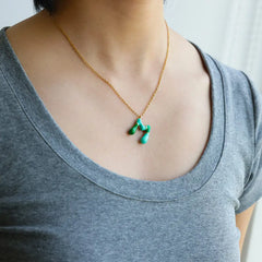 Colorful Resin Initial Letter Necklaces